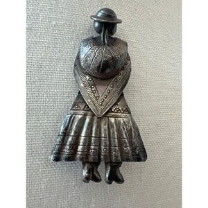 Vintage Peruvian Silver Brooch